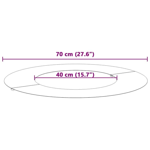 lämplig för Flat Trädringar 5 st Silver Ø40/70 cm