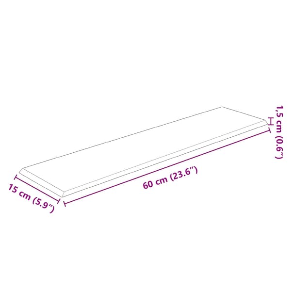 Väggsänggavel 12 pcs Blå 60 x 15 cm tyg