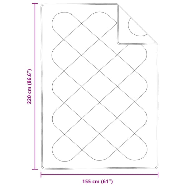Sommar Duvet med kudde 2 pcs Vit Mikrofiber