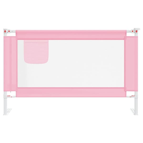 Sängskena för barn rosa 120x25 cm tyg