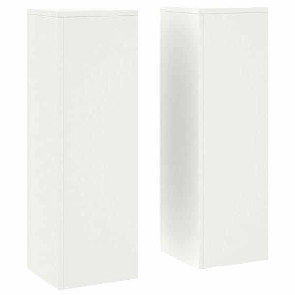 Växtställ 2 pcs Vit 24 x 24 x 75 cm Stål