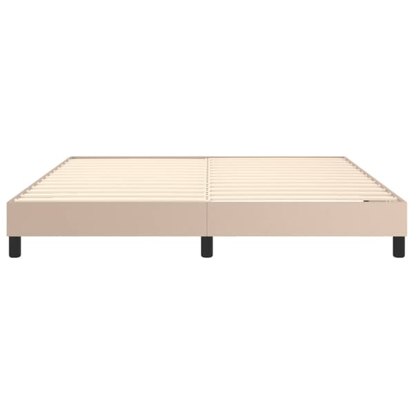 Boxspring-sängram cappuccino 180x200 cm konstläder