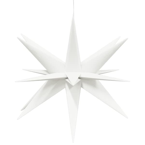 Stjärna med LED-belysning vikbar vit 57 cm