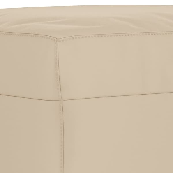 Fotpall Gräddvit 60x50x41 cm mikrofibertyg