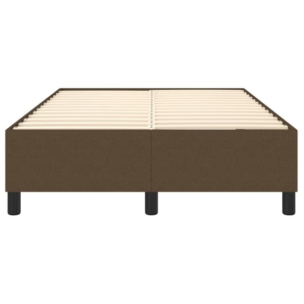 Boxspring-sängram mörkbrun 120x200 cm tyg