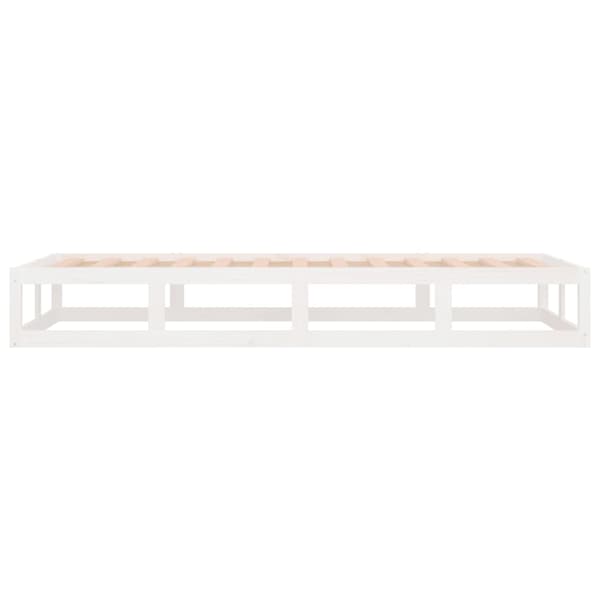 Sängram vit 90x200 cm massivt trä