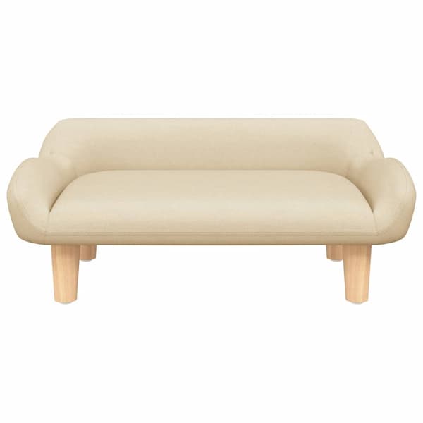 Barnsoffa gräddvit 70x40x24 cm tyg