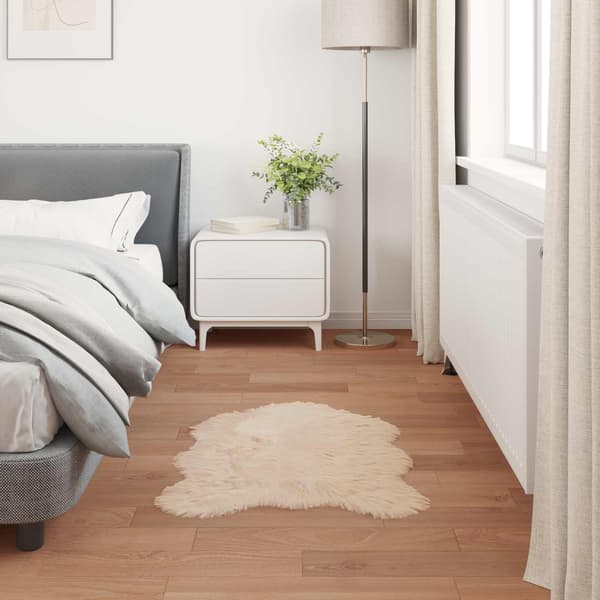 Fuskfäll matta TAFALLA Beige 80 x 120 cm Polyester
