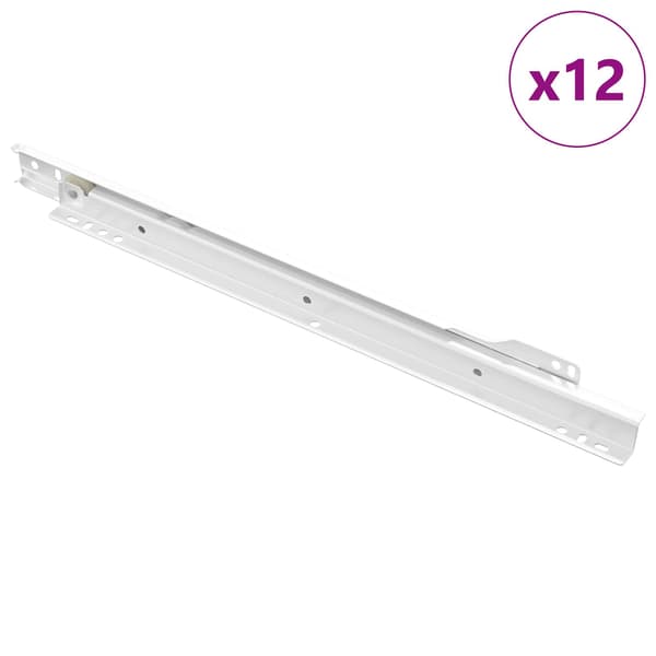 Lådräls 12 pcs Vit 350 mm Stål
