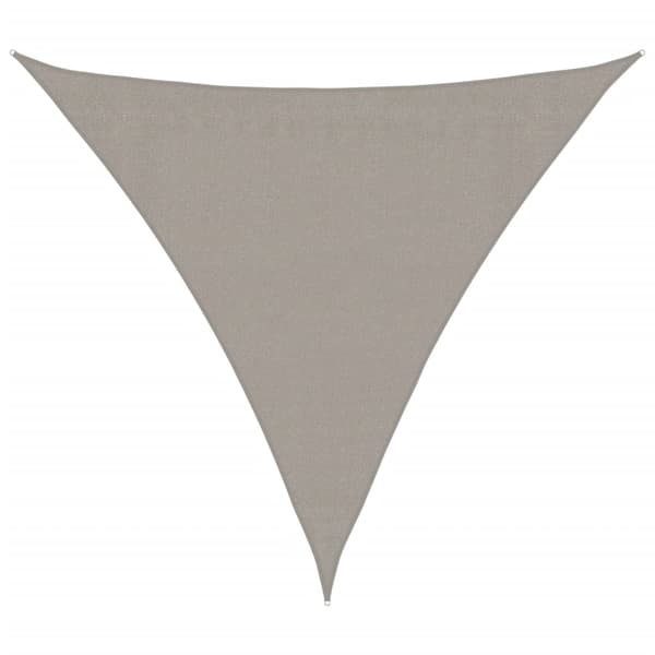 Solsegel 160 g/m² triangulär ljusgrå 3,6x3,6x3,6 m HDPE