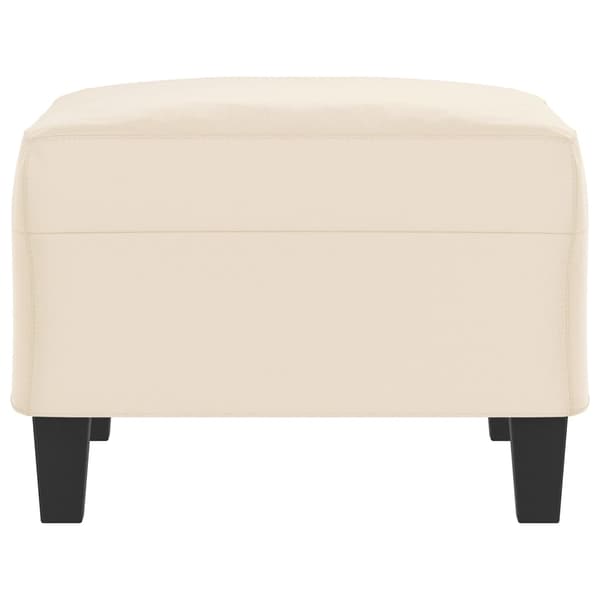 Fotpall Beige 70x55x41 cm mikrofiber tyg
