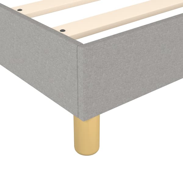 Ramsäng med madrass ljusgrå 100x200 cm tyg