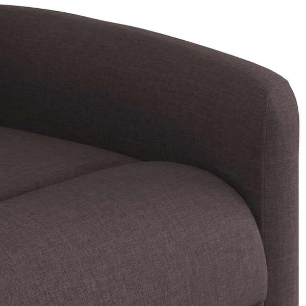 Reclinerfåtölj mörkbrun tyg