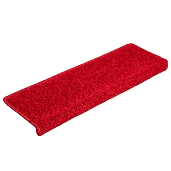 Trappmattor 10 st 65x21x4 cm röda rektangulära kanter