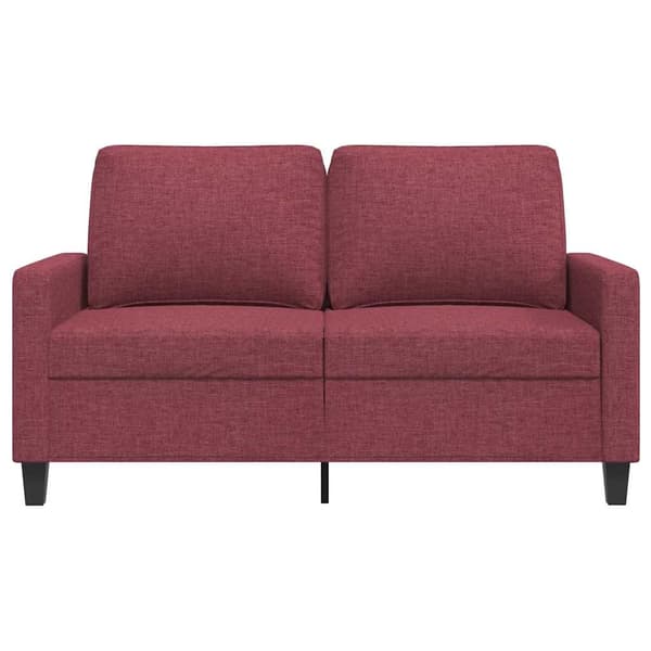 2-sitssoffa vinröd 120 cm tyg