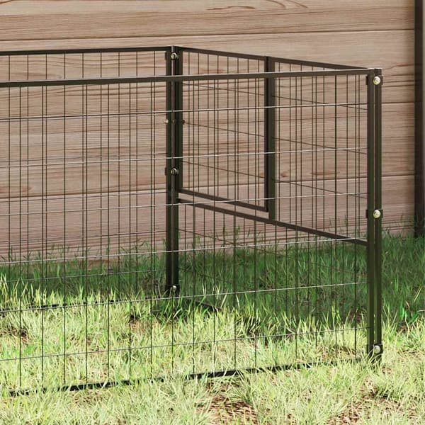 Hundgård svart 9 m² stål