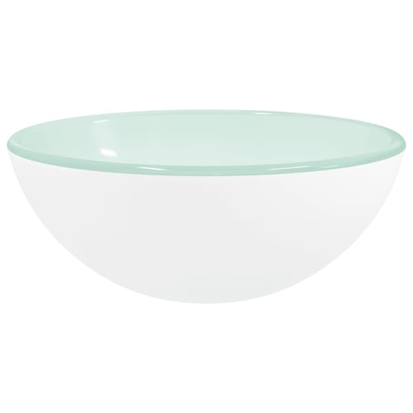 Handfat härdat glas 30x12 cm vit