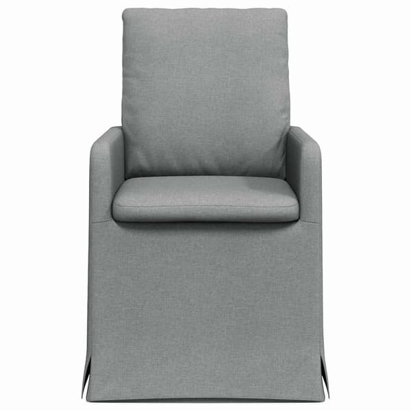 Matstolar 2 pcs Ljusgrå 57 x 67 x 98 cm tyg