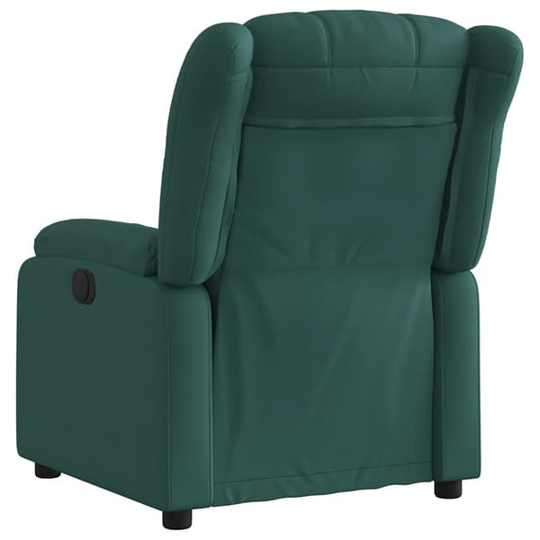 Reclinerfåtölj mörkgrön tyg