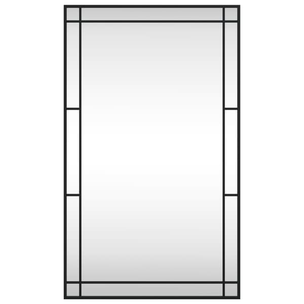 Väggspegel svart 60x100 cm rektangulär järn