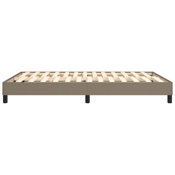 Boxspring-sängram taupe 140x200 cm tyg