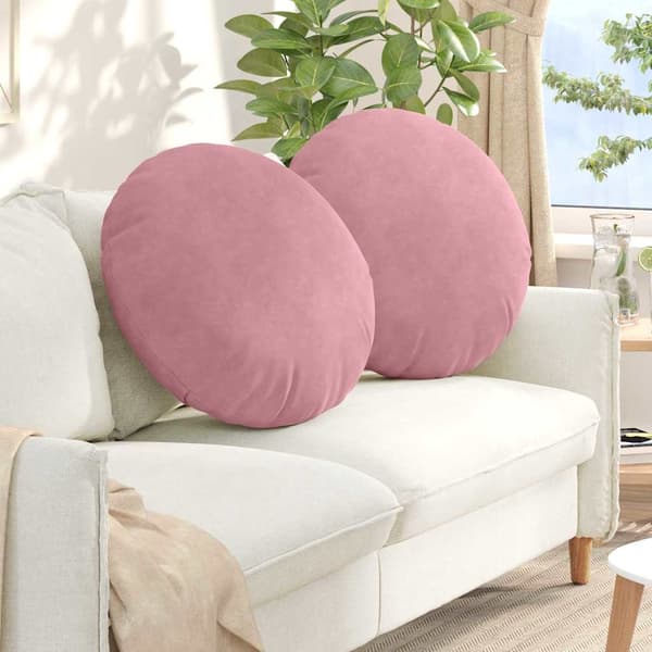 Sittkuddar 2 pcs Rosa Ø 80 x 29 cm Sammet