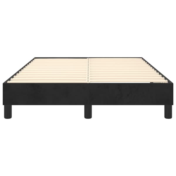 Boxspring-sängram svart 120x200 cm sammet