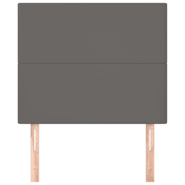 Sänggavel grå 80x5x118/128 cm konstläder