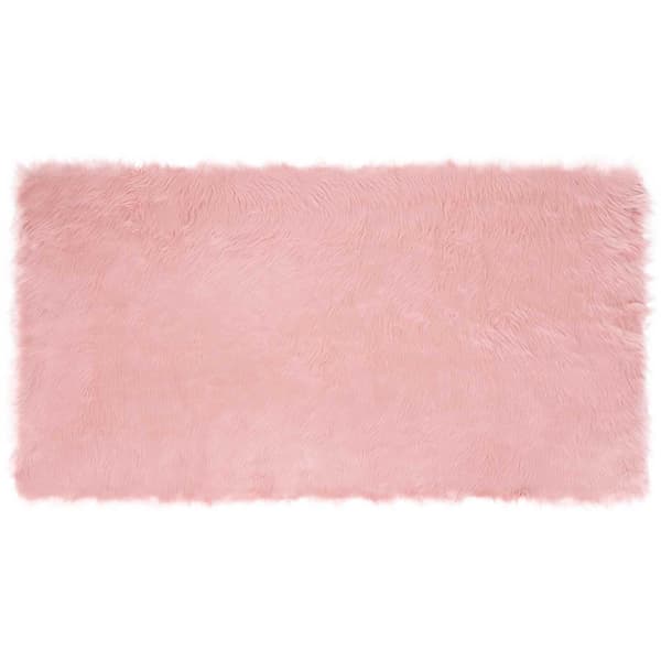 Fuskfäll matta TAFALLA Rosa 80 x 150 cm Polyester