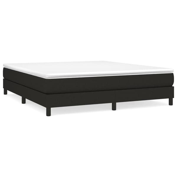 Boxspring-sängram svart 160x200 cm tyg