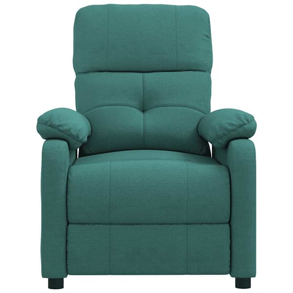 Reclinerfåtölj mörkgrön tyg