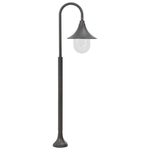 Lyktstolpe för trädgård E27 120 cm aluminium brons