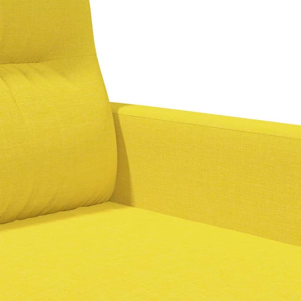 2-sitssoffa ljusggul 140 cm tyg
