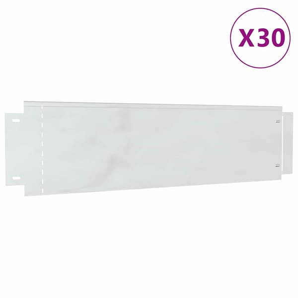 Gräskanter 30 pcs Silver 100 x 25 x 0,07 cm Galvaniserat Stål