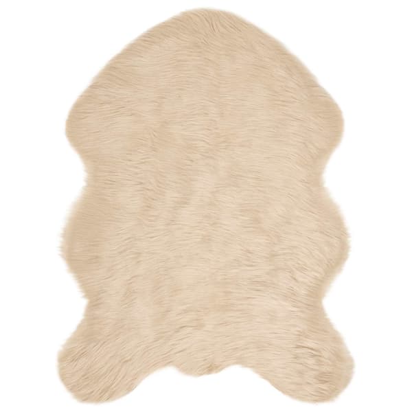 Fuskfäll matta TAFALLA Beige 80 x 120 cm Polyester
