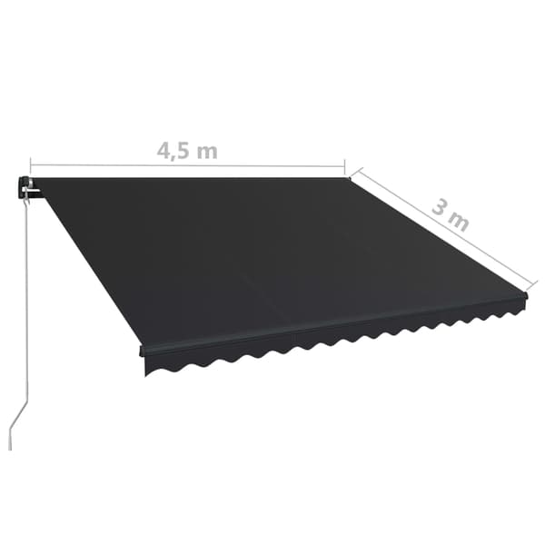 Markis manuellt infällbar 450x300 cm antracit