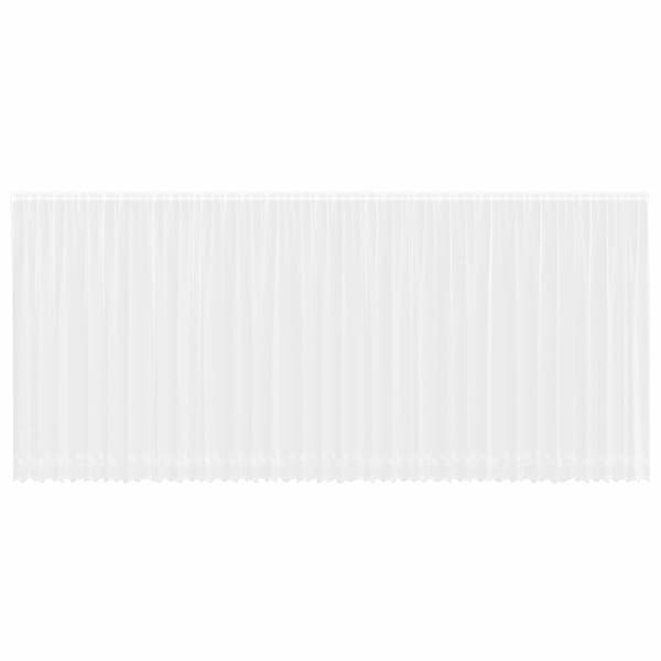 Spetsgardin med gardiner Blommor Vit 200 x 900 cm Polyester