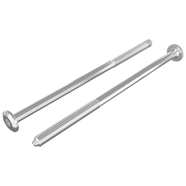 Möbelskruvar 2 pcs Silver M6 x 120 mm Stål
