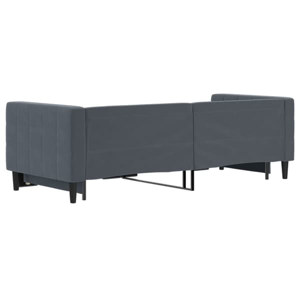 Dagbädd utdragbar mörkgrå 80x200 cm sammet