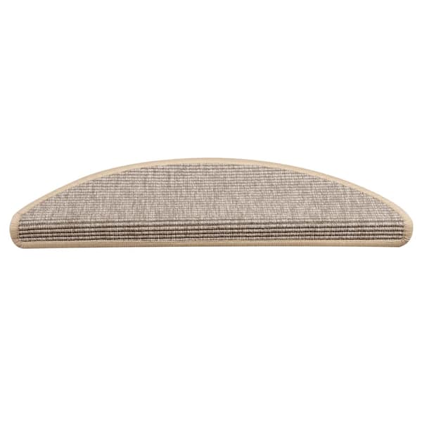 Trappmattor 15 st 56x17x3 cm silver halvrunda