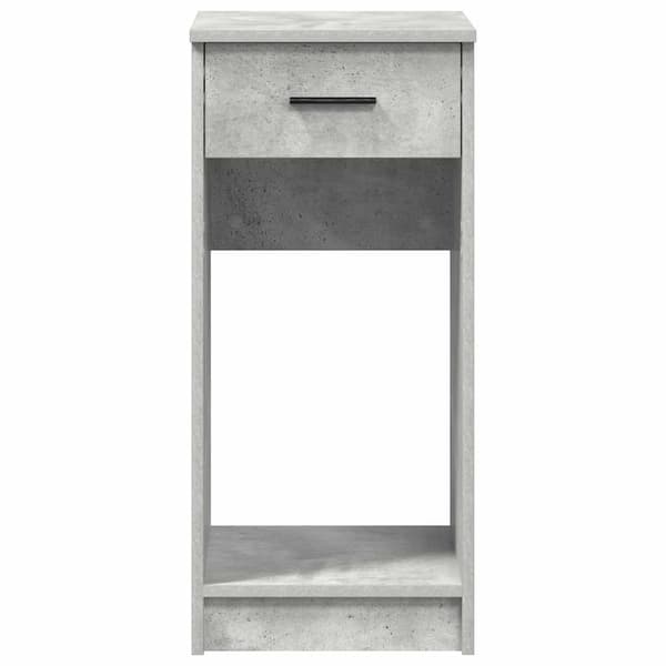 Datorstativ med låda betonggrå 35x45x77 cm