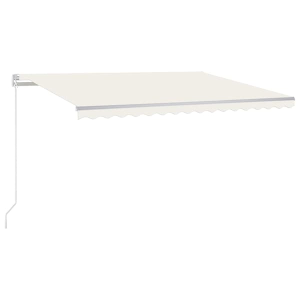 Markis manuellt infällbar 450x300 cm gräddvit