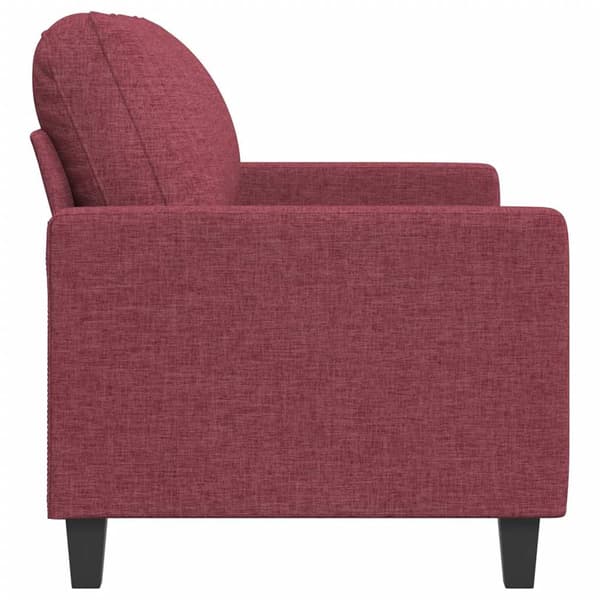 2-sitssoffa vinröd 120 cm tyg