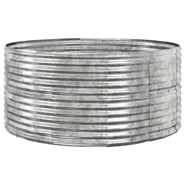 Odlingslåda silver 140x140x68 cm galvaniserat stål