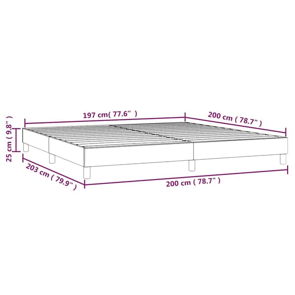 Boxspring-sängram mörkblå 200x200 cm sammet
