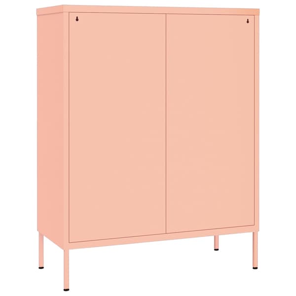 Byrå rosa 80x35x101,5 cm stål