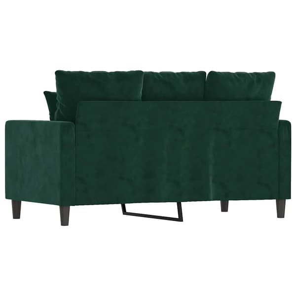 Soffa 2-sits mörkgrön 120 cm sammet