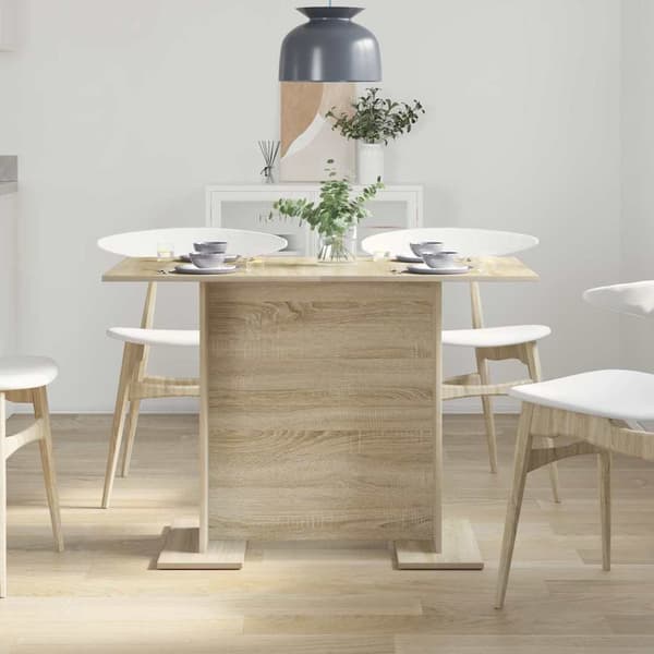 Matbord 110 x 60 x 75 cm Konstruerat trä Sonoma-ek Rektangulär