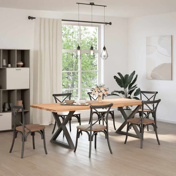 Matbordsben 2 st antracit 90x(72-73,3) cm stål