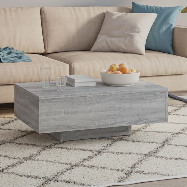 Soffbord grå sonoma 85x55x31 cm konstruerat trä